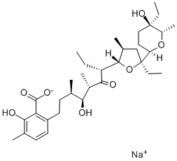Lasalocid sodium Structure
